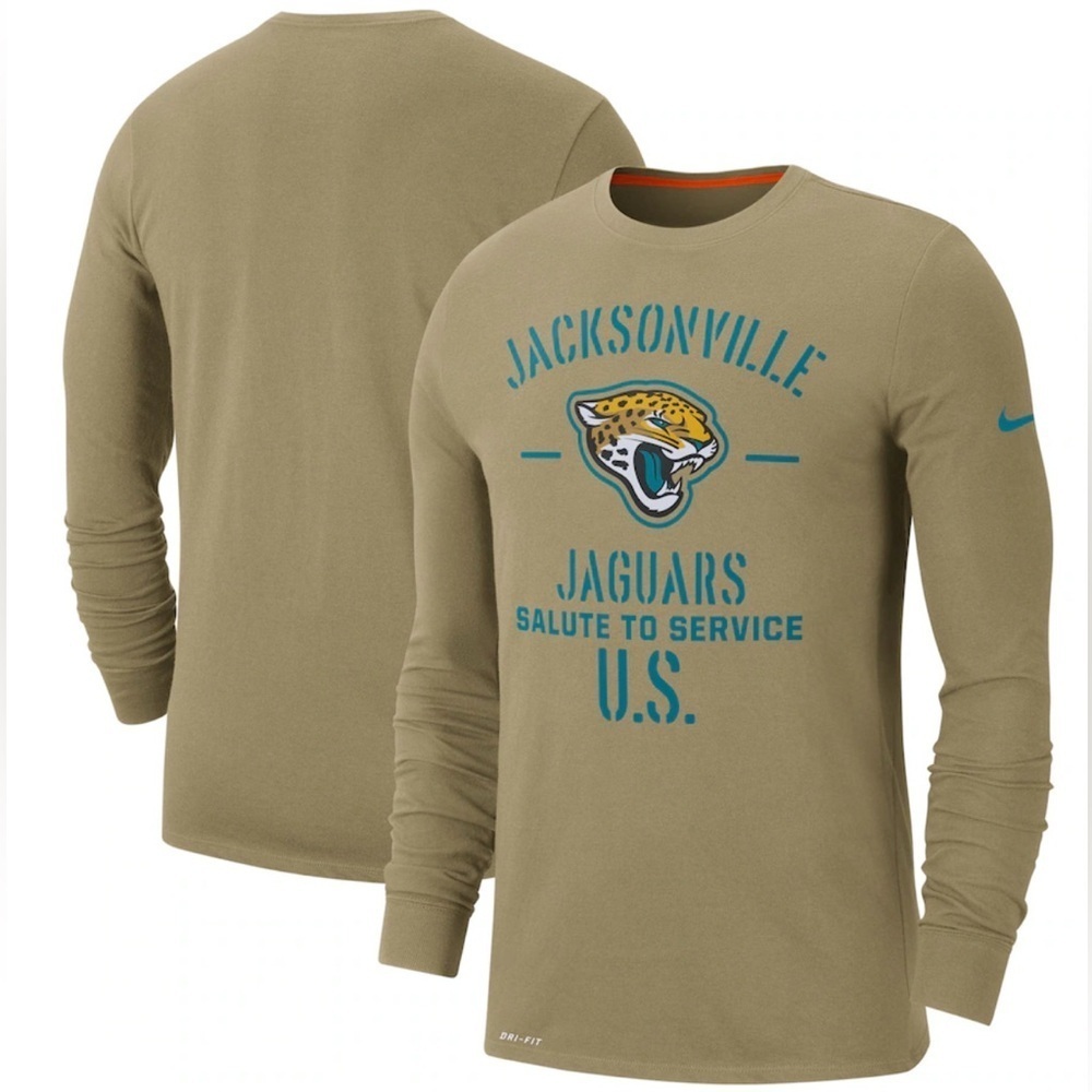 Men's Nike NFL Jacksonville Jaguars 2019 Salute to Service Long Sleeve Shirt XXL - Picture 1 of 16